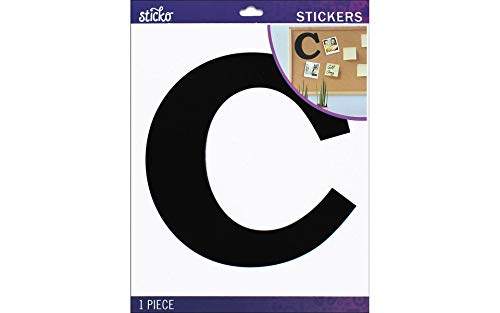 stickosticko Jumbo Basic schwarz Monogramm Stickers-c, andere, Mehrfarbig von Sticko