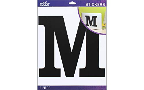 stickosticko Jumbo Basic schwarz Monogramm Stickers-m, andere, Mehrfarbig von Sticko