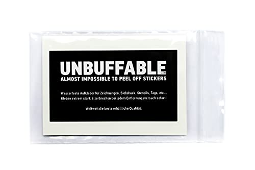 Unbuffable Stickerpack S (7x10cm) - weiße EGGSHELL Sticker/Aufkleber! von Sticker Ticker