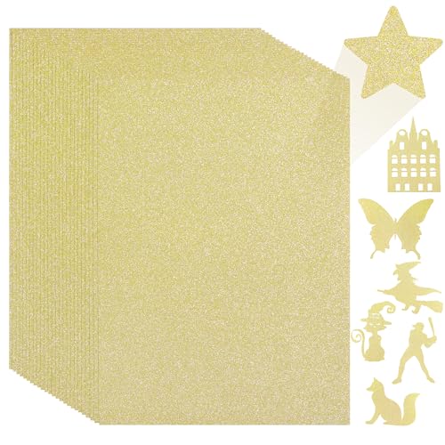 25 Blatt hellgoldener Glitzer-Karton, 21,6 x 27,9 cm, 250 g/m²/41,7 kg, schweres, dickes Glitzerpapier für Bastelarbeiten, Kartenherstellung, Geburtstag, Hochzeit, Dekoration, UAP21BK25 25 Blatt hellgoldener Glitzer-Karton, 21,6 x 27,9 cm, 250 g/m²/41,7 kg, schweres, dickes Glitzerpapier für Bastelarbeiten, Kartenherstellung, Geburtstag, Hochzeit, Dekoration, UAP21BK25 von Uncle Paul