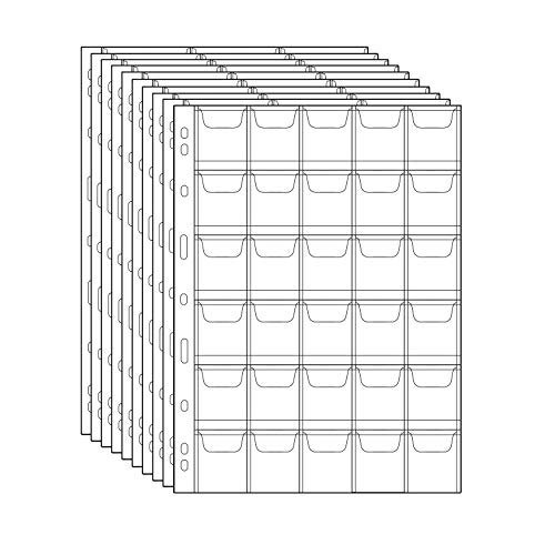 300 Pockets Standard 9-Loch Münzeinlagen für Münzen, 10 Blatt (35mm X 35mm Each Pocket) CS03130 von Uncle Paul