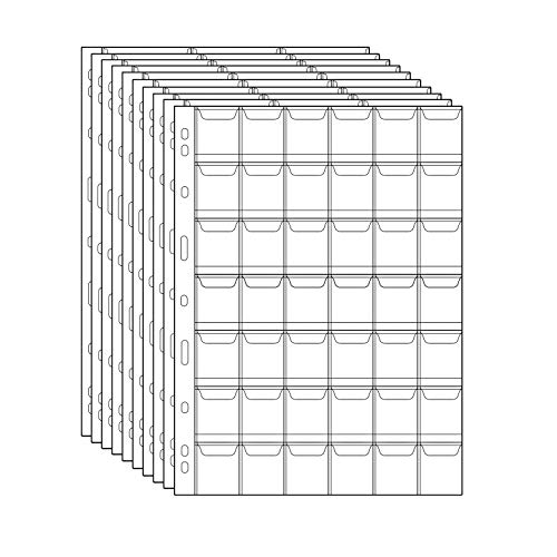 Uncle Paul 420 Pockets Standard 9-Loch Münzeinlagen für Münzen, 10 Blatt (29mm X 29mm Each Pocket) CS03142 von Uncle Paul