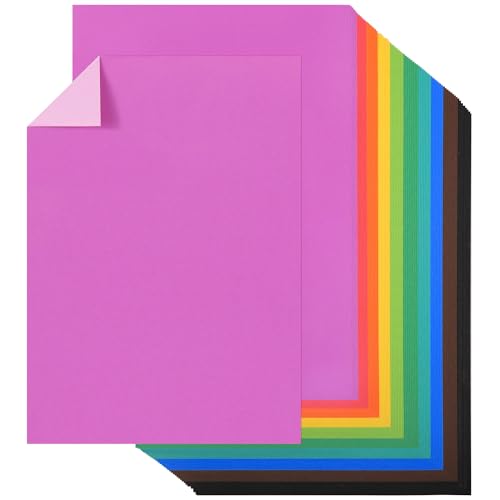 80 Blatt A4 Zweifarbiges Kartonpapier, 10 Farbpaare (20 Farben) 180gsm/65lb subtile Front/Back Unterschiede UAP26MX1 von Uncle Paul