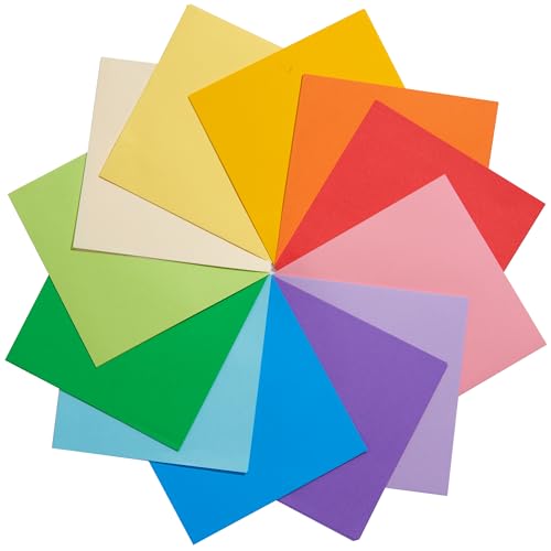 Buntes Origami-Papier, 120 Blatt, 12 leuchtende Farben, 15,2 cm, 70 g/m², doppelseitiges quadratisches Faltpapier für DIY-Kunsthandwerksprojekte, Kinder und Erwachsene Buntes Origami-Papier, 120 Blatt, 12 leuchtende Farben, 15,2 cm, 70 g/m², doppelseitiges quadratisches Faltpapier für DIY-Kunsthandwerksprojekte, Kinder und Erwachsene von Uncle Paul
