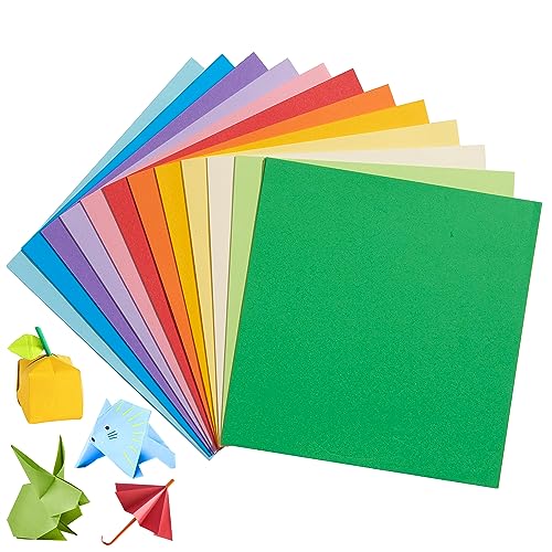 Buntes Origami-Papier, 120 Blatt, 12 leuchtende Farben, 15,2 cm, 70 g/m², doppelseitiges quadratisches Faltpapier für DIY-Kunsthandwerksprojekte, Kinder und Erwachsene von Uncle Paul