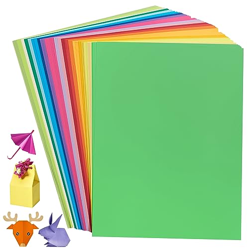 Buntes Origami-Papier, 200 Blatt, 20 leuchtende Farben, 8,3 × 11,7 Zoll, 70 g/m², doppelseitiges A4-Faltpapier für DIY-Kunsthandwerksprojekte, Kinder und Erwachsene von Uncle Paul