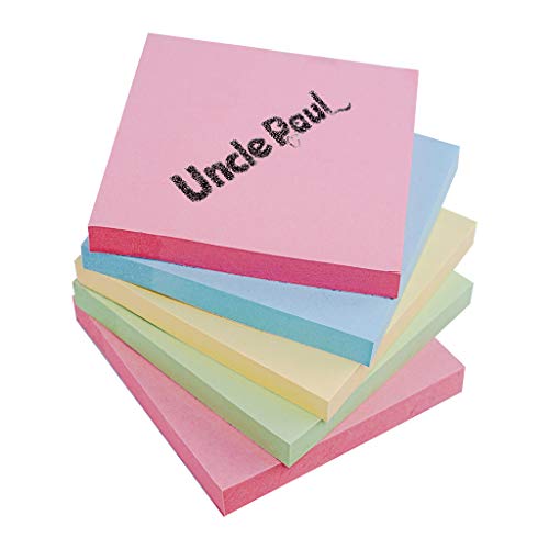 Haftnotizen quadratisch - 10 Pads 76x76mm Selbstklebend Post Memo Nette Mischfarbe für Büro/Zuhause/Küche/Backen/Schule Großverkauf 1000 Blatt Insgesamt Haftnotizen quadratisch - 10 Pads 76x76mm Selbstklebend Post Memo Nette Mischfarbe für Büro/Zuhause/Küche/Backen/Schule Großverkauf 1000 Blatt Insgesamt von Uncle Paul