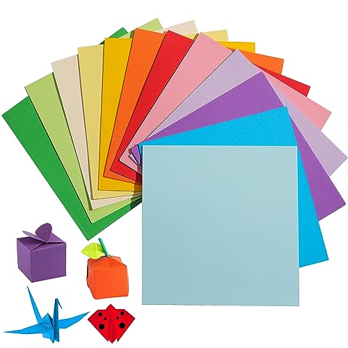 Origami-Papier, 240 Blatt, 20 leuchtende Farben, 15,2 cm, 80 g/m², doppelseitiges quadratisches Faltpapier für DIY-Schul-Kunsthandwerksprojekte, Kinder und Erwachsene von Uncle Paul