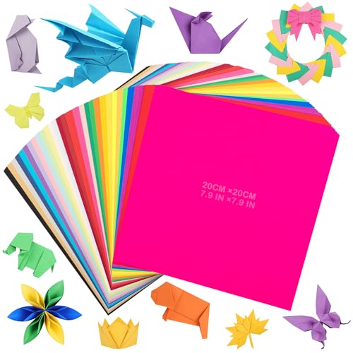 Origami Papier 300 Blatt, 30 Vivo-Farben 20x20cm 80gsm zweiseitig quadratisch Faltpapier für Kunst, Basteln & Schule UAP060E Origami Papier 300 Blatt, 30 Vivo-Farben 20x20cm 80gsm zweiseitig quadratisch Faltpapier für Kunst, Basteln & Schule UAP060E von Uncle Paul
