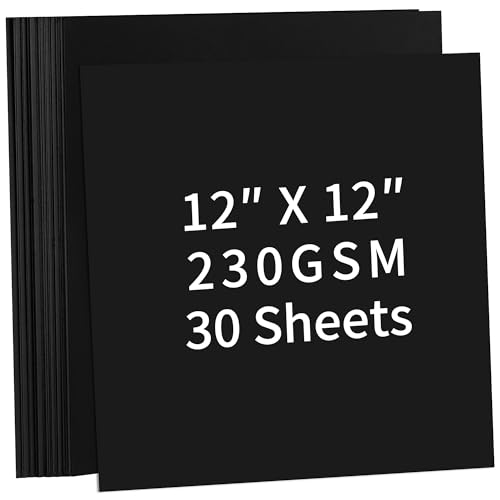 Schwarzer Karton, 30 x 30 cm, 38,6 kg, 30 Blatt, Deckpapier für Scrapbooking, Handwerk, Visitenkarten UAP05BK Schwarzer Karton, 30 x 30 cm, 38,6 kg, 30 Blatt, Deckpapier für Scrapbooking, Handwerk, Visitenkarten UAP05BK von Uncle Paul