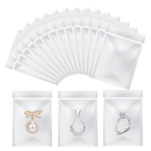 Uncle yang 200 Stück Mini Druckverschlussbeutel – Wiederverschließbare PE Beutel Transparent 2.5x3cm & 4x6cm – Reißfeste Zip Tütchen für Schmuck, Münzen, Kleinteile, Proben, Zubehör (4 * 6cm) von Uncle Yang