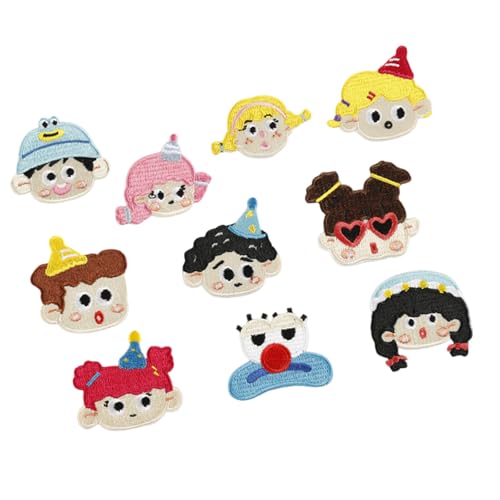 10 Stück Stickerei-Aufnäher für Kleidung mit kreativen Designs, Klebeapplikation, Stoffdekorationen, kindersichere Textilflicken 10 Stück Stickerei-Aufnäher für Kleidung mit kreativen Designs, Klebeapplikation, Stoffdekorationen, kindersichere Textilflicken von UncleS