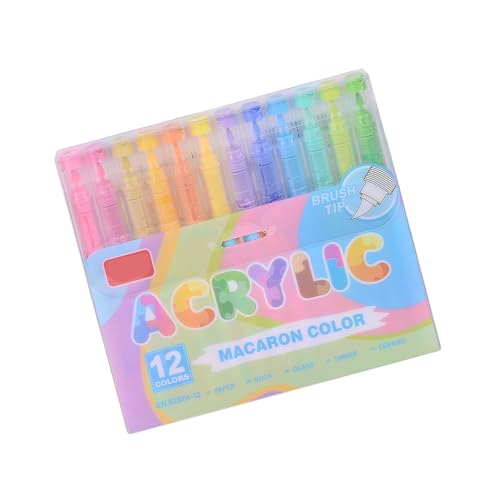 12 flüssige Acryl-Marker, 12 Farben, Acryl-Pinsel-Marker zum Malen auf Papier, Holz, Glas, Stoff, Metall, Stein 12 flüssige Acryl-Marker, 12 Farben, Acryl-Pinsel-Marker zum Malen auf Papier, Holz, Glas, Stoff, Metall, Stein von UncleS
