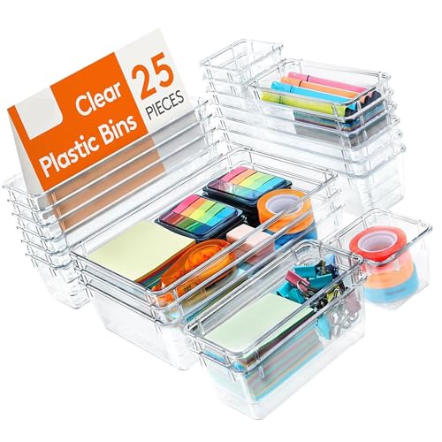 16/25 Pcs Drawer Organizer Dressing Table Organizer Drawer Inserts Make Up Organizer for Desk Office Kitchen Bathroom von UncleS