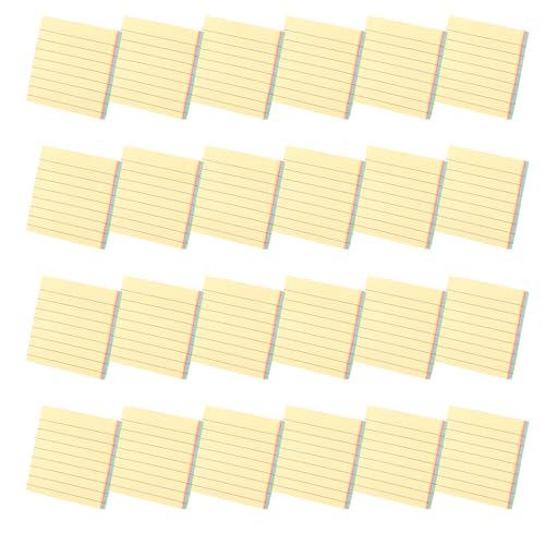 24 Stück linierte Haftnotizen, liniert, bunt, Schreibblock, praktischer Papierblock, Notizblock für Büro, Schule von UncleS