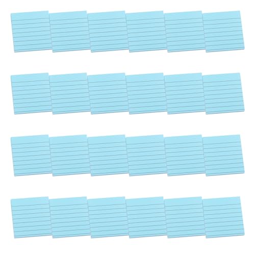 24 Stück linierte Post-Stickies, Notizblock, buntes Papier, liniert, Haftnotizen, Schulbedarf, multifunktional, liniert, einfaches Schreiben für die Schule von UncleS