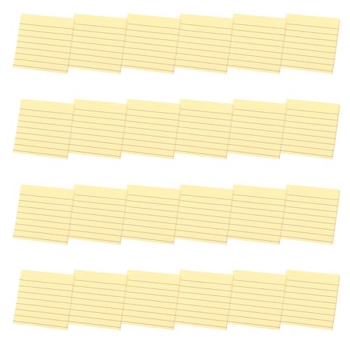 24 Stück linierte Post-Stickies, Notizblock, buntes Papier, liniert, Haftnotizen, Schulbedarf, multifunktional, liniert, einfaches Schreiben für die Schule von UncleS
