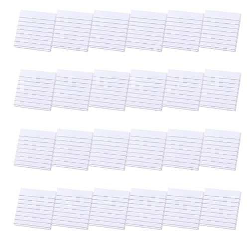 24 Stück linierte Post-Stickies, Notizblock, buntes Papier, liniert, Haftnotizen, Schulbedarf, multifunktional, liniert, einfaches Schreiben für die Schule von UncleS