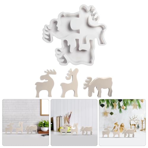 3-in-1-Weihnachts Silikonformen Für Epoxidharz Kerze Schokoladen Fondant Gips Dekoration Weihnachtsdekoration Silikonformen von UncleS