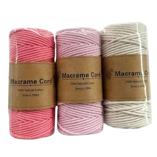 3Rolls Buntes Baumwollgarn 3 Mm 100 M Farbenfrohe Kabel Drehgeschnittene Schnur Für Wandhänge Pflanzen Händler Handwerkgarn 3Rolls Buntes Baumwollgarn 3 Mm 100 M Farbenfrohe Kabel Drehgeschnittene Schnur Für Wandhänge Pflanzen Händler Handwerkgarn von UncleS