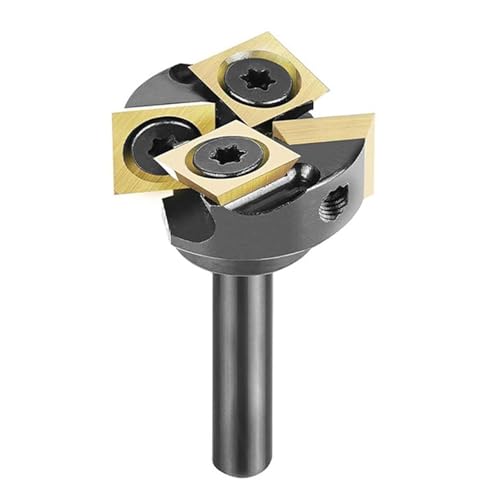 6,35 mm Schaft, Spoilboard-Nivellier-Bit, 4 Rillen, Legierungen, Einsatz, Oberflächen-Bit für Hartholz, Weichholz, Abflachung, Hobelschneider, industrielle T-Stile, Spoilboard-Fräser von UncleS