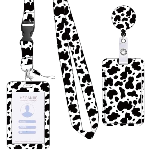 Abzeichenkartenhalter Und Hals Lanyard Set Leoparden Print Identitätshalter Mit Einer Einziehbaren Rolle Für Office Case Abzeichenkartenhalter Und Hals Lanyard Set Leoparden Print Identitätshalter Mit Einer Einziehbaren Rolle Für Office Case von UncleS