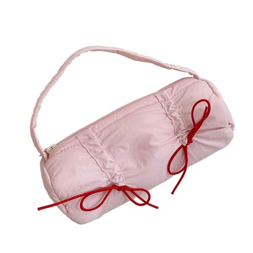 Federmäppchen mit Schleife, mit Griff, großes Fassungsvermögen, Stiftebeutel, Bleistift-Organizer, Reise-Kosmetiktasche für Studenten, Mädchen, Frauen von UncleS