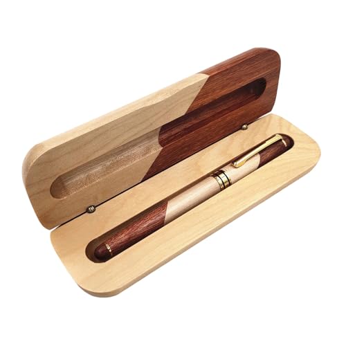 Füllfederhalter aus Holz, Kolbenfüllhalter und Holz-Geschenkbox-Set für Studenten, Erwachsene, Kalligraphie, Praxis für Profis Füllfederhalter aus Holz, Kolbenfüllhalter und Holz-Geschenkbox-Set für Studenten, Erwachsene, Kalligraphie, Praxis für Profis von UncleS