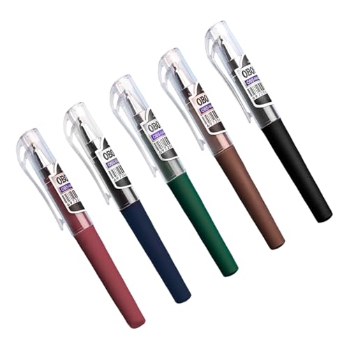 Gelschreiber, 0,5 mm, schnell trocknend, schwarze Tinte, kurze Taschengröße, Gelschreiber zum Schreiben, Journaling, Büro, Schulbedarf, 5 Stück von UncleS