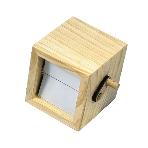Handbetriebenes Erinnerungs-Flipbook mit 8 anpassbaren Schlitzen aus Holz, Fotorahmen, Bilder-Display-Album für Urlaub, manuelle Kurbel, Foto-Flipbook-Display von UncleS