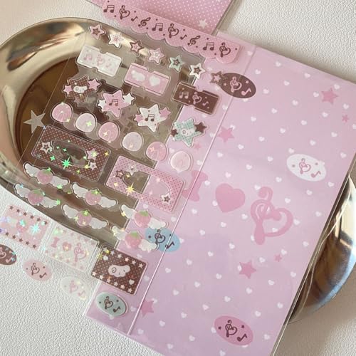 Kreativer Kunst-Aufkleber, glitzernder Aufkleber, dekorativ, für Scrapbooking, Tagebuch, Handyhülle, Laptop, Kunst, Handwerk, Handyhülle von UncleS