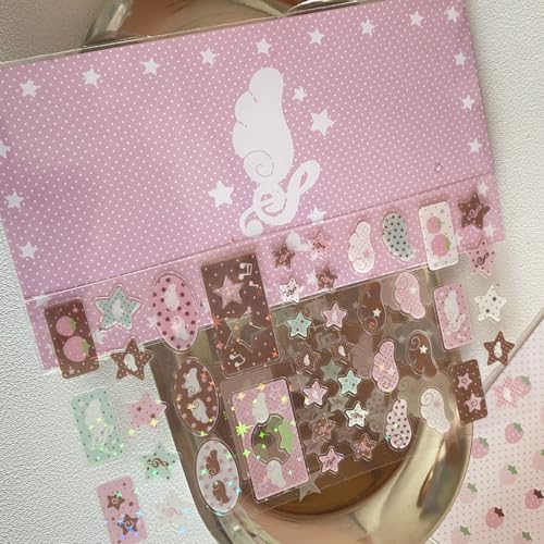 Kreativer Kunst-Aufkleber, glitzernder Aufkleber, dekorativ, für Scrapbooking, Tagebuch, Handyhülle, Laptop, Kunst, Handwerk, Handyhülle von UncleS