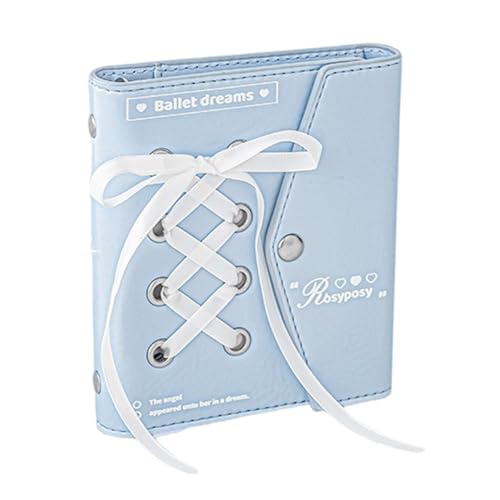 Notizbuch aus PU-Leder, klein, nachfüllbar, mit bunten Seiten, 5 Ringen, Binder-Clip, Kartentasche und Stiftschlitz, bunte Seiten, Notizblöcke Notizbuch aus PU-Leder, klein, nachfüllbar, mit bunten Seiten, 5 Ringen, Binder-Clip, Kartentasche und Stiftschlitz, bunte Seiten, Notizblöcke von UncleS