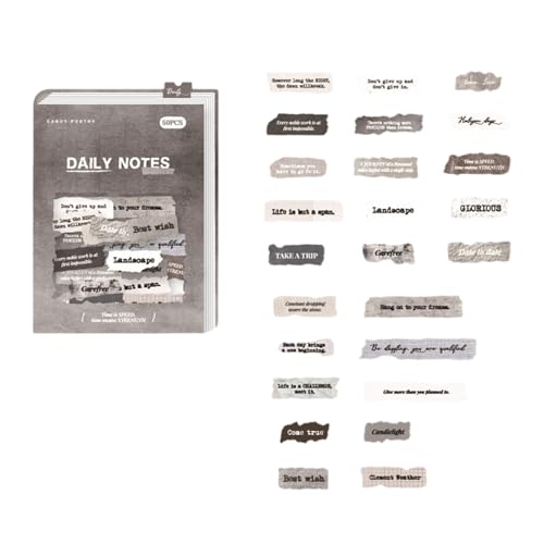 Packung Von 50 Dekorativem Papieraufkleber Für Kreative Und Journal Decoration English Letter For Projects Journal Decoration Packung Von 50 Dekorativem Papieraufkleber Für Kreative Und Journal Decoration English Letter For Projects Journal Decoration von UncleS