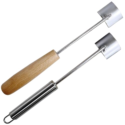 Set mit 2 rostfreien Maisabbeizer, Küchenhelfer, Holzgriff, Edelstahl, einfaches Entfernen von Maiskernen, Entfernungswerkzeug, Kernentferner mit Holzgriff von UncleS