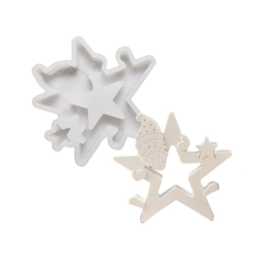 Star Santa Figur Dekoration Form Flexibler Silikonform Für Handgefertigte Schreibtisch Ornament Form Weihnachtsschmuck Tool Kreatives Handwerk Accessoire von UncleS