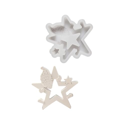 Star Santa Figur Dekoration Form Flexibler Silikonform Für Handgefertigte Schreibtisch Ornament Form Weihnachtsschmuck Tool Kreatives Handwerk Accessoire von UncleS