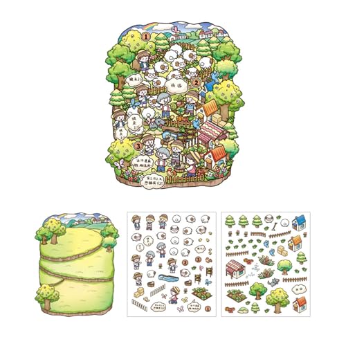 Szenenaufkleber Feen Tale Series Landschaft Handkonto Beschriftungen Journaling Supplies Decorative Feen Tale Series Landschaft Kinderszene von UncleS