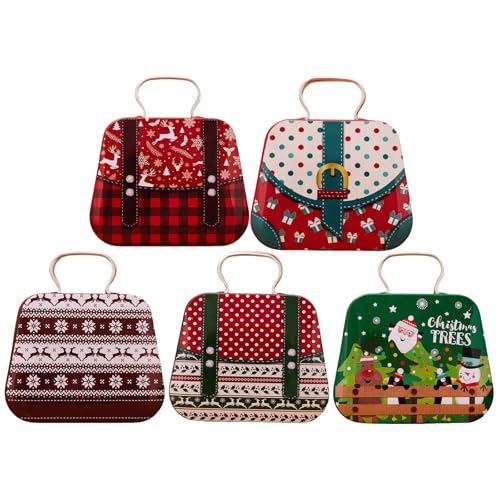 UncleS Feiertagsthemen Metall Carry Case Weihnachtsthema Zinnhalter Für Geschenke Und Schmuckstück von UncleS