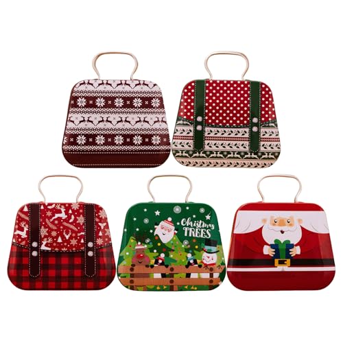 UncleS Feiertagsthemen Metall Carry Case Weihnachtsthema Zinnhalter Für Geschenke Und Schmuckstück von UncleS