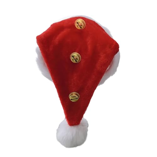 UncleS Glocken-Weihnachtsmannmütze, dicker Plüsch, für Urlaub, Komfort-Innenfutter, Weihnachten, Neujahr, Symbol-Kappen mit weißer Krempe, Weihnachtsmütze für Kinder UncleS Glocken-Weihnachtsmannmütze, dicker Plüsch, für Urlaub, Komfort-Innenfutter, Weihnachten, Neujahr, Symbol-Kappen mit weißer Krempe, Weihnachtsmütze für Kinder von UncleS