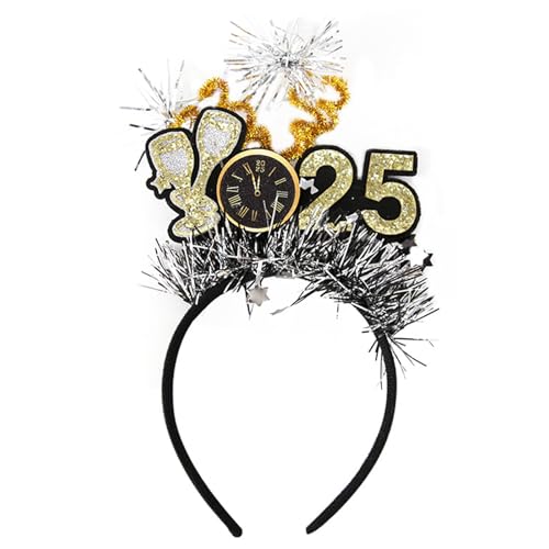 UncleS Lametta-Stirnband, Party-Kostüm, glitzernd, 2025, Party, Karaoke, Foto-Requisiten, Blingbling Haarreif, Nachtclub, Neujahrs-Stirnband UncleS Lametta-Stirnband, Party-Kostüm, glitzernd, 2025, Party, Karaoke, Foto-Requisiten, Blingbling Haarreif, Nachtclub, Neujahrs-Stirnband von UncleS