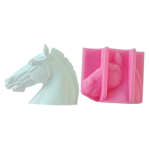 Vielseitige Silikonform Für Pferdekopfskulpturen Handgefertigtes Desktop Ornament Making Formen Für Handwerkungsbegeisterte Kerzenzubehör von UncleS