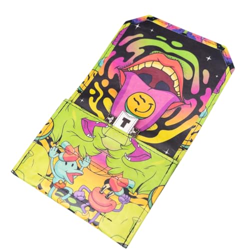 Tabakkasten aus Tyvek-Papier, 14 x 8 cm, Magnetverschlüsse, 10 exklusive Designs (Psychedelia) von Under ByTobac