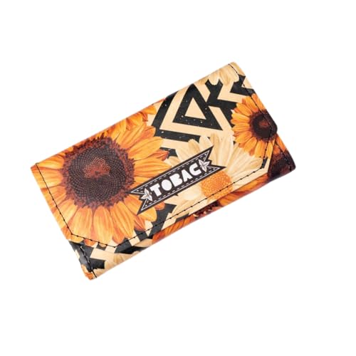 Tabakkasten aus Tyvek-Papier, 14 x 8 cm, Magnetverschlüsse, 10 exklusive Designs (Sunflower) von Under ByTobac