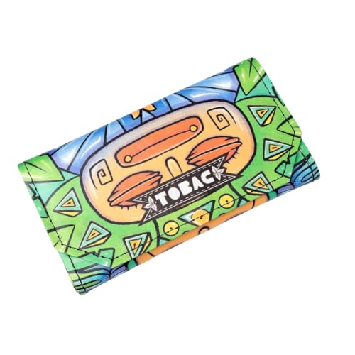 Tabaktasche aus Tyvek-Papier, 14 x 8 cm, Magnetverschlüsse, 10 exklusive Designs (Chamanica) von Under ByTobac