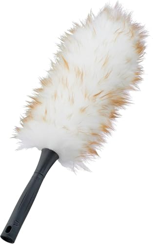 UNGER Staubwedel StarDuster (aus Lammwolle, zum Entstauben von Regale, Oberflächen, mit Handgriff, sehr biegsam, für Teleskopstange geeignet) LWDU0 von Unger