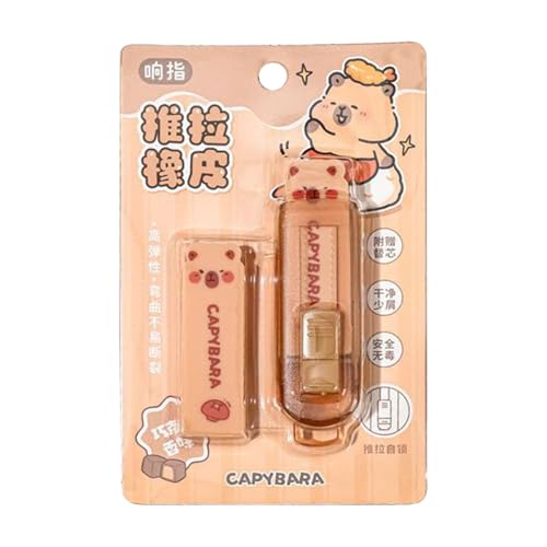 Capybara Retractable Erasers for Kids, Fun Pencil Rubber Set for Drawing, Classroom Supplies for Students, Teachers, Kindergarten, Elementary, Middle School Use, 1 Set Capybara Retractable Erasers for Kids, Fun Pencil Rubber Set for Drawing, Classroom Supplies for Students, Teachers, Kindergarten, Elementary, Middle School Use, 1 Set von Ungtyb