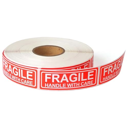 Fragile Sticker for Shipping, Bold Handle with Care Labels, Roll Pack Bright Red Warning Tags for Boxes, Glassware, Electronics, Furniture, Delivery, Retail Stores, Moving, Warehouse, Business Use Fragile Sticker for Shipping, Bold Handle with Care Labels, Roll Pack Bright Red Warning Tags for Boxes, Glassware, Electronics, Furniture, Delivery, Retail Stores, Moving, Warehouse, Business Use von Ungtyb