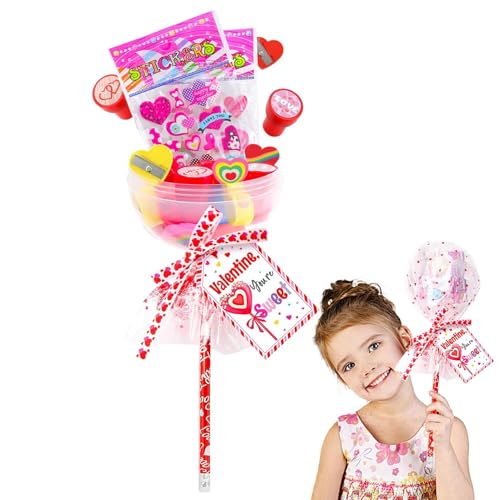 Giant Lollipop-Shaped Stationery, Fun Classroom Exchange Gift, Valentine's Day Party Favor Kit, Lightweight and easy to carry for Kids, Toddler, Girls and Boys, 1 Set Giant Lollipop-Shaped Stationery, Fun Classroom Exchange Gift, Valentine's Day Party Favor Kit, Lightweight and easy to carry for Kids, Toddler, Girls and Boys, 1 Set von Ungtyb